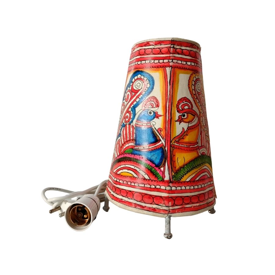 🌿 Goat Leather Lamp | Handcrafted & Colorful | 8 Inch 🌟