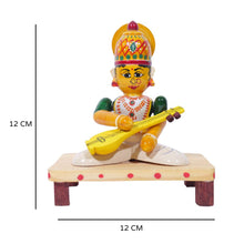 Handcrafted Etikoppaka Saraswati Devi Idol – 12cm
