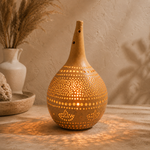 Handcrafted Bottle Gourd Hanging Lamp Open-Cut Ambient Light Decor