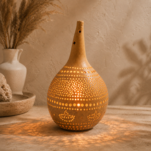Handcrafted Bottle Gourd Hanging Lamp Open-Cut Ambient Light Decor