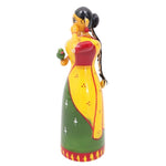 IndiaFx Handcrafted Etikoppaka Parrot Lady Showpiece Toy | 6 In