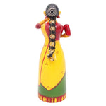 IndiaFx Handcrafted Etikoppaka Parrot Lady Showpiece Toy | 6 In