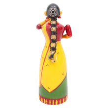 IndiaFx Handcrafted Etikoppaka Parrot Lady Showpiece Toy | 6 In