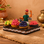 Kondapalli Wooden Vegetable Vendor Showpiece