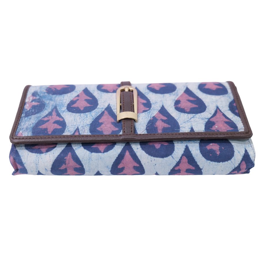 Handmade Ikkat Wallet for Women (20 cm) – Authentic Handloom Purse