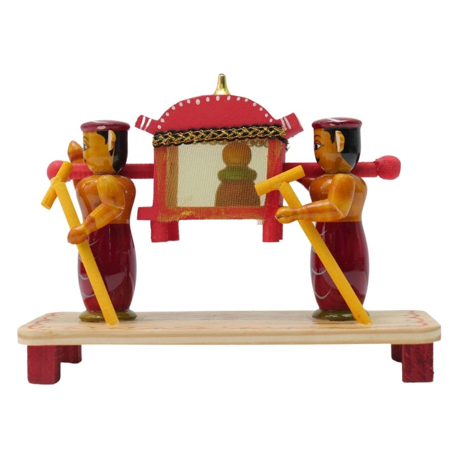 IndiaFx Handcrafted Etikoppka Pallaki Showpiece Toy