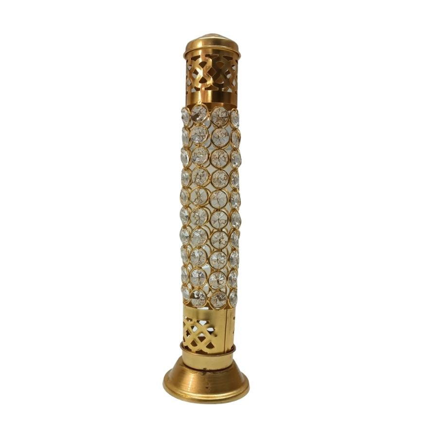 Pure Brass Embossed Design Agarbatti stand | Insence Holder | 12 Inch