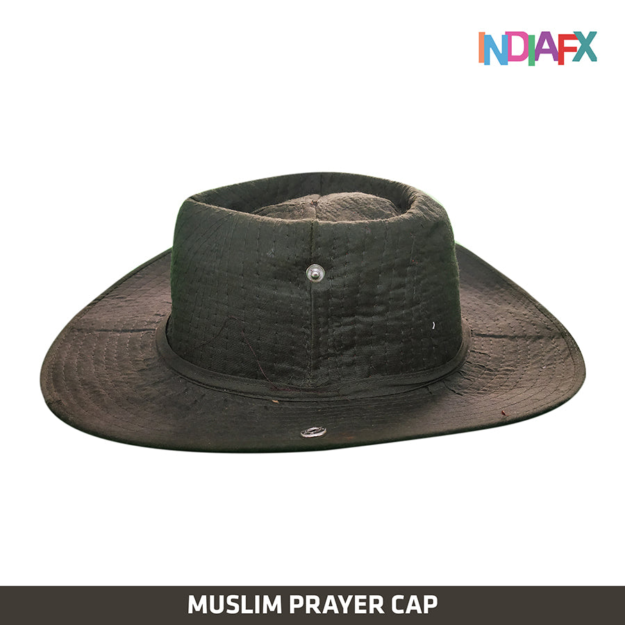 Cotton Dark Green colored Cap& Hat Handmade by Women Self Help Group's