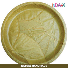 Green Leaf Disposable Plates11.5Inches Size, One Side Leaves, Pack of 10 Pieces)