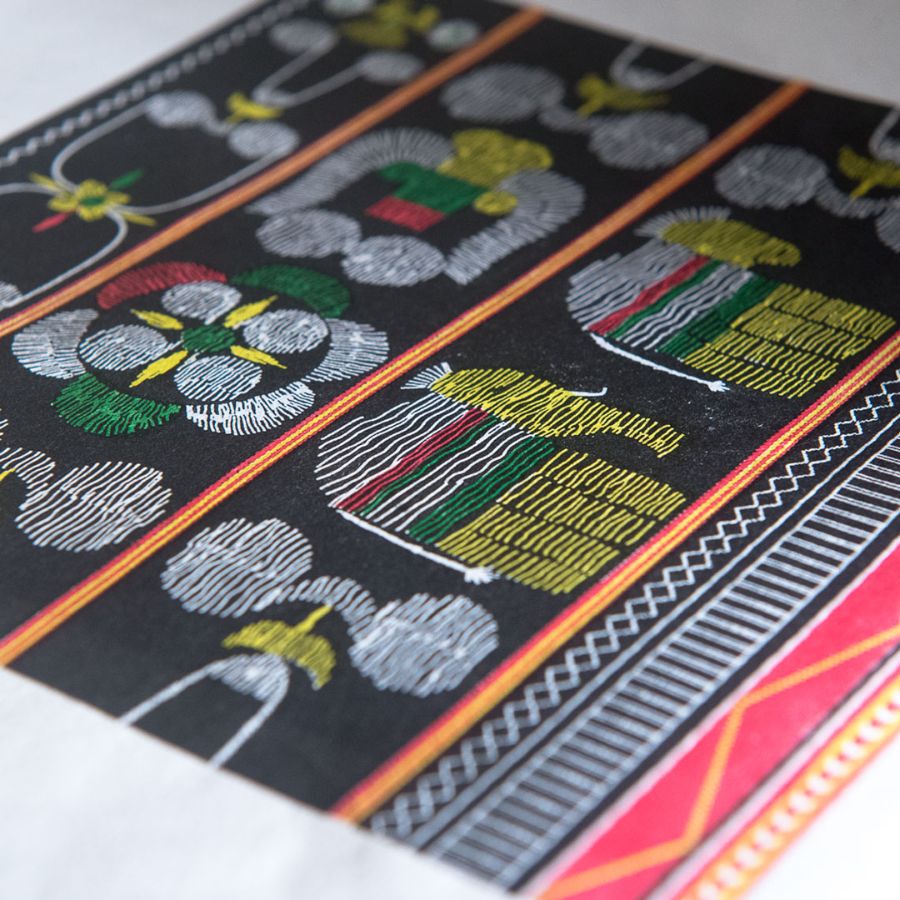Chakhesang Naga Weave Motifs - Art Print  (Quad Mid)