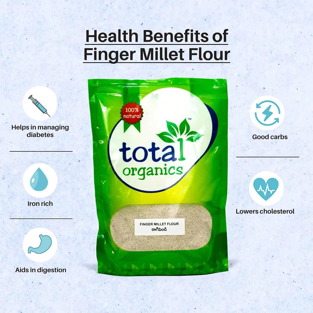 🌾 Wholesome & Nutritious! | Finger Millet Flour (Ragi Flour)