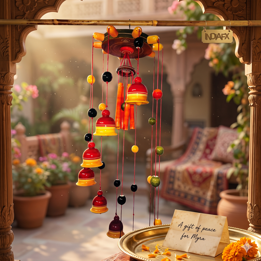 Home decor Wooden Hand painted and Handmade Decorative Hanging Wind Chimes