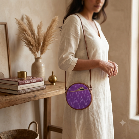 Women's Tan PU Handbag – Handmade by Women SHG