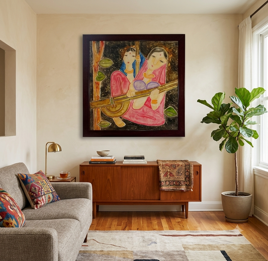 Hand Made Oil Painting Frame Handmade by Women SHG