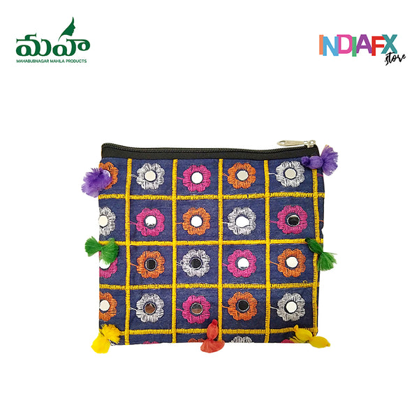 Multicoloured Glass work Sling Bag - Gift and Shagun Items. Cell Phone pouch