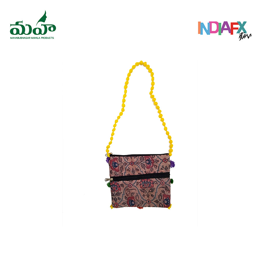 Multicoloured Glass work Sling Bag - Gift and Shagun Items. Cell Phone pouch