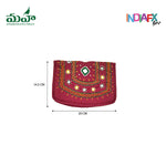 Ladies Sling Bag & Clutch Purse | Red & Pink