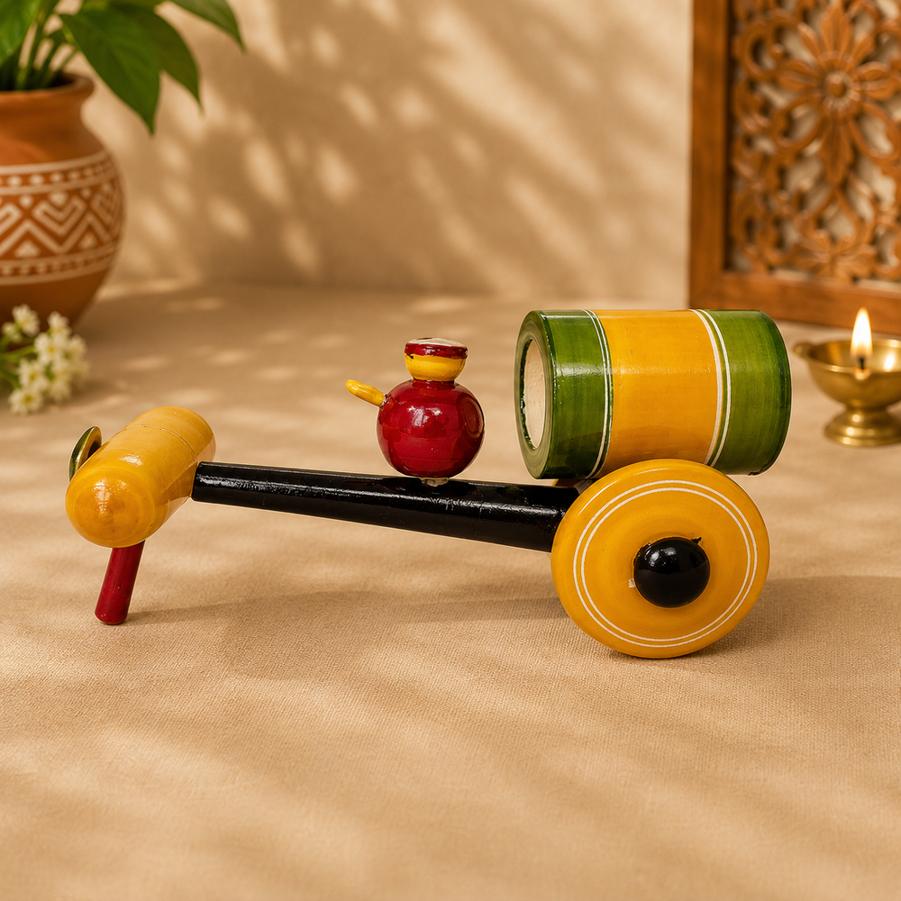 Etikoppaka cart Showpiece Wooden Toy for Kids Play & Decor
