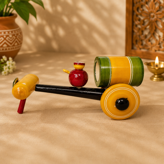 Etikoppaka cart Showpiece Wooden Toy for Kids Play & Decor