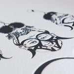 Monkey Skull Tattoo - Art Print (Mono Welter)