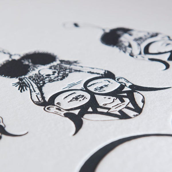 Monkey Skull Tattoo - Art Print (Mono Welter)
