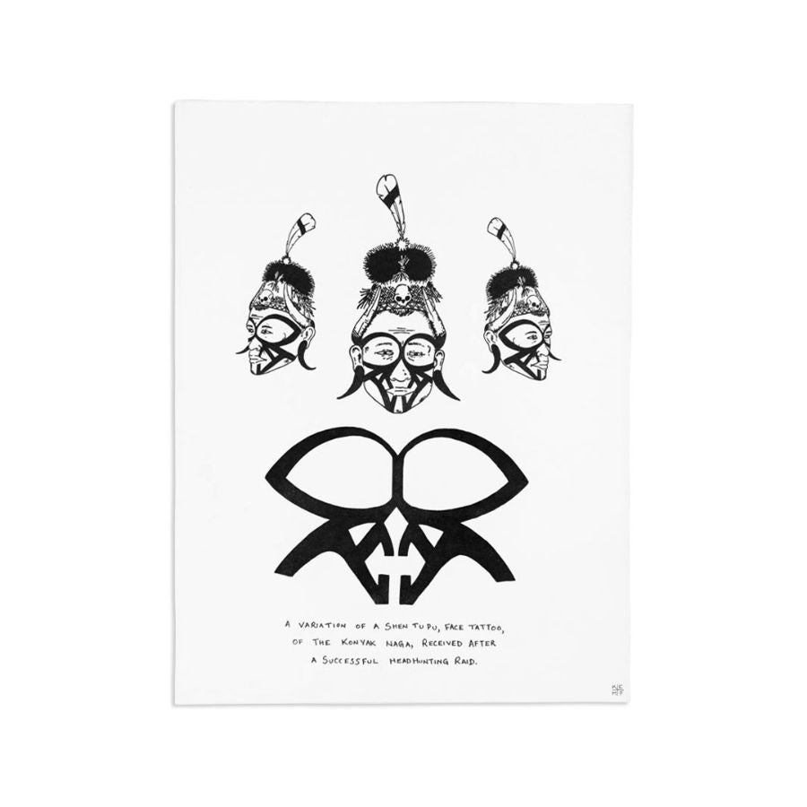 Monkey Skull Tattoo - Art Print (Mono Welter)