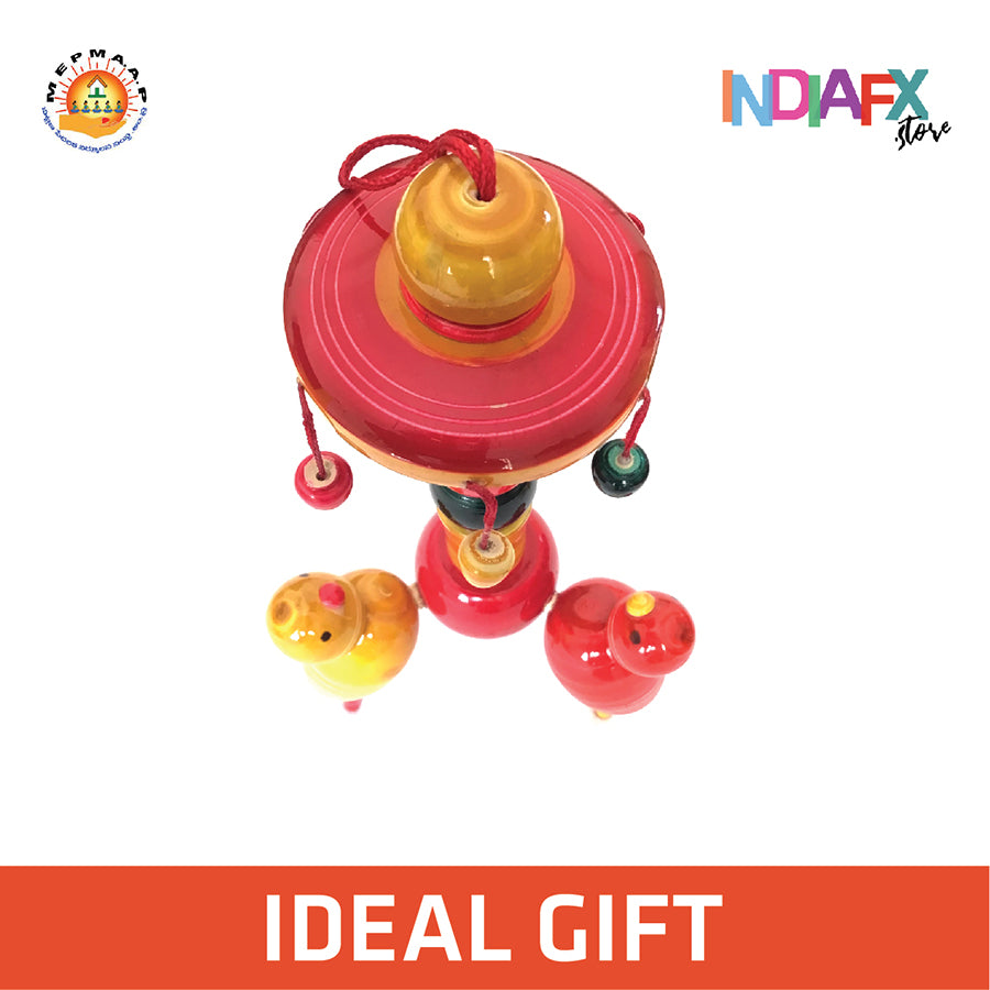 Etikoppaka Special 4 Birds Showpiece Wooden Toy for Kids Play and Unique Showpie