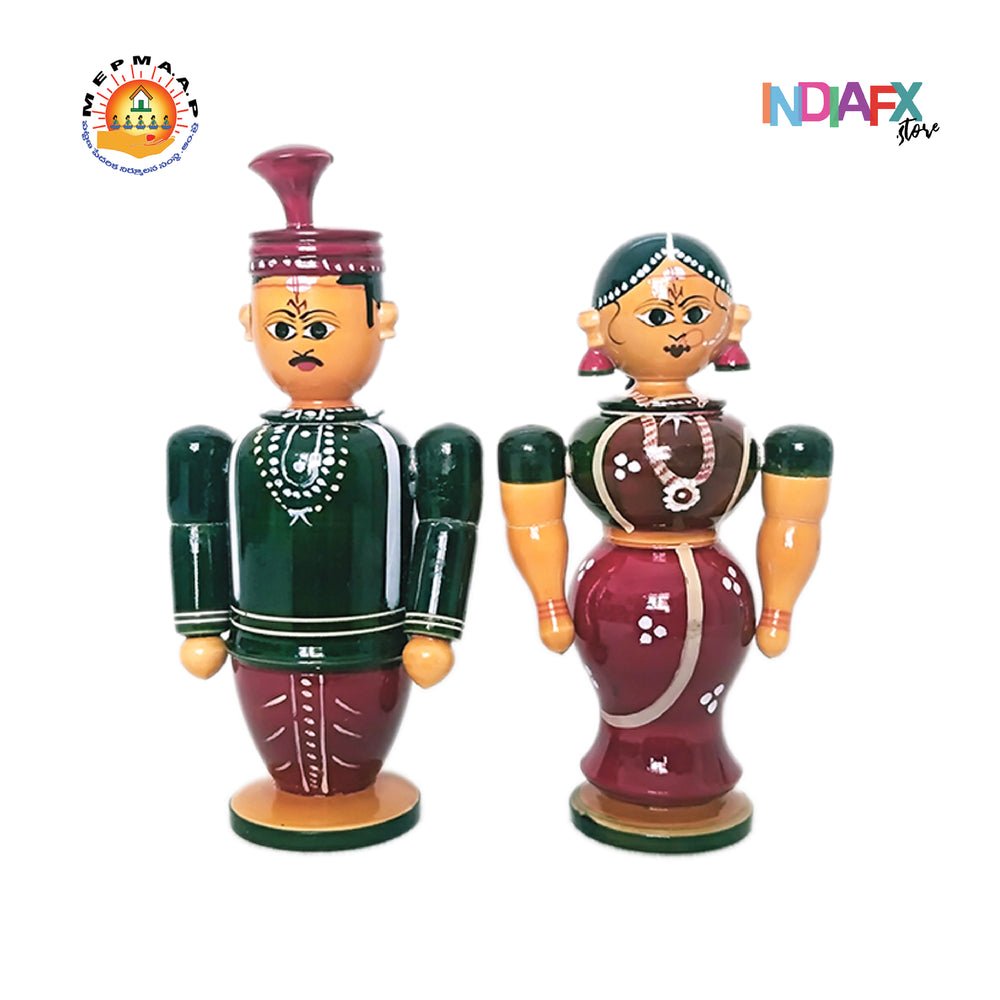 This round edge Bride-Groom Kum Kum Holder  is Made by women Artisan of AP