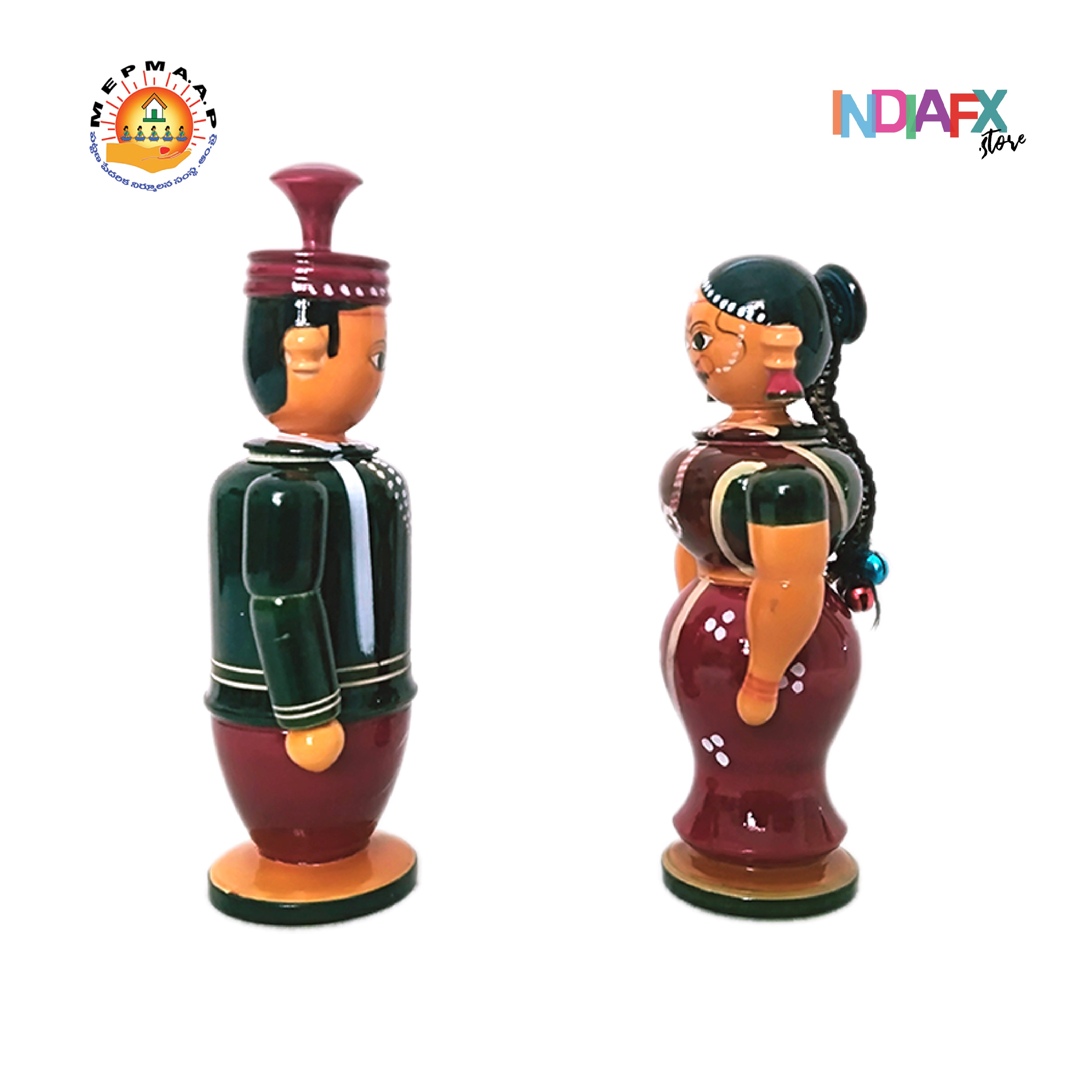 This round edge Bride-Groom Kum Kum Holder  is Made by women Artisan of AP