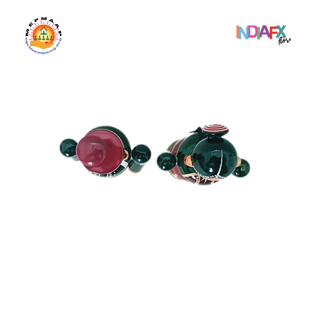 This round edge Bride-Groom Kum Kum Holder  is Made by women Artisan of AP